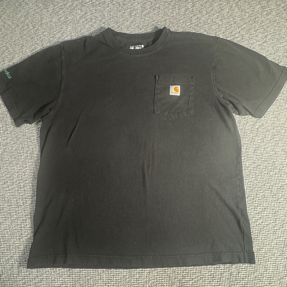 Carhartt Mens Loose Fit Pocket T-Shirt Large Black Autocam Medical Workwear K87